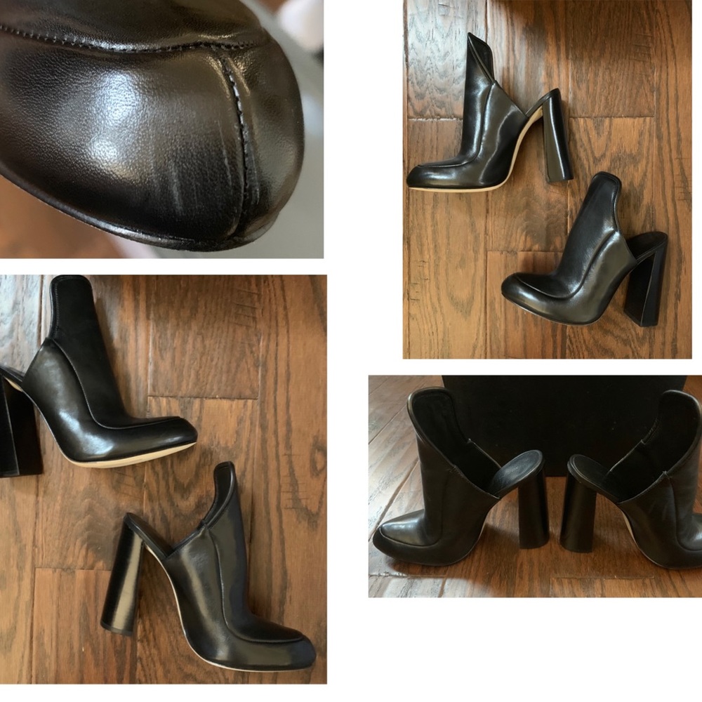 ✅ PRICE FIRM NEW Alexander Wang $495 Amazing Bette Black Leather Mules 39 8-8 ½ - Picture 4 of 11